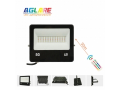 RGB Color - 50W Ultra Thin Led Flood Light RGBW LED Landscape Spotlight