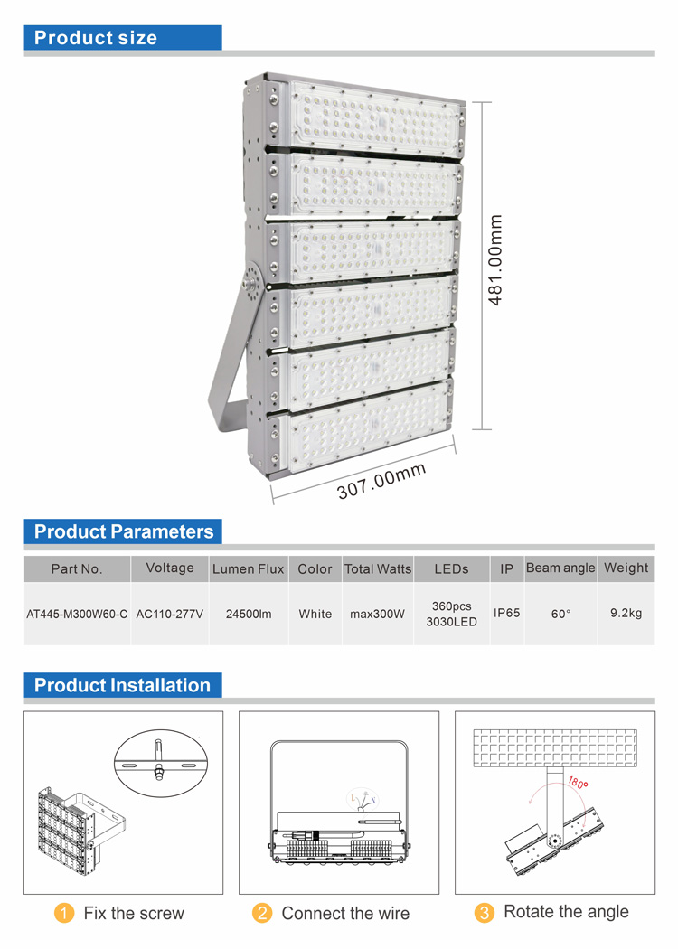 300w led flood light