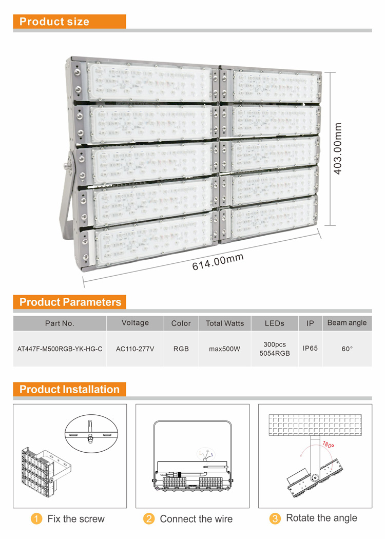 500W LED RGB Flood Light