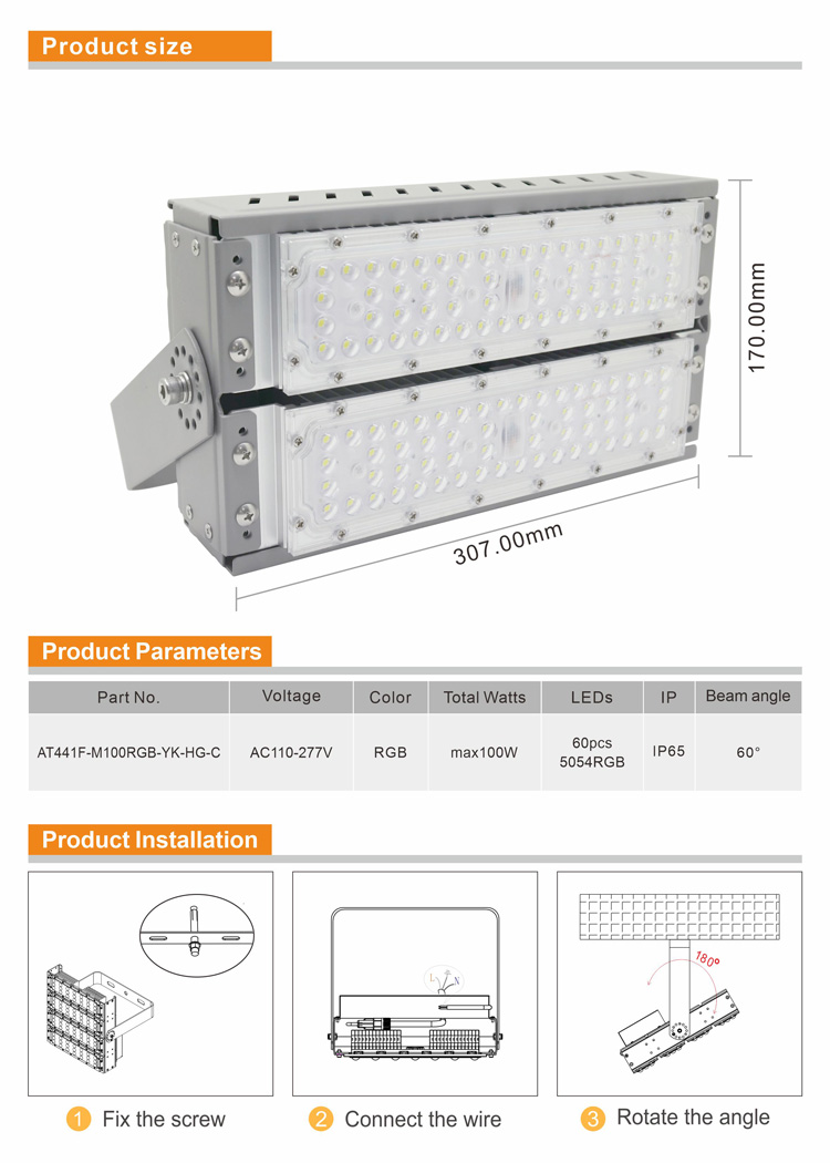 rgb flood light outdoor