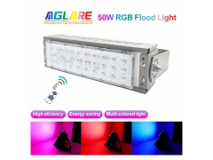 RGB Color - 50W RGB LED Flood Light IR Remote Control