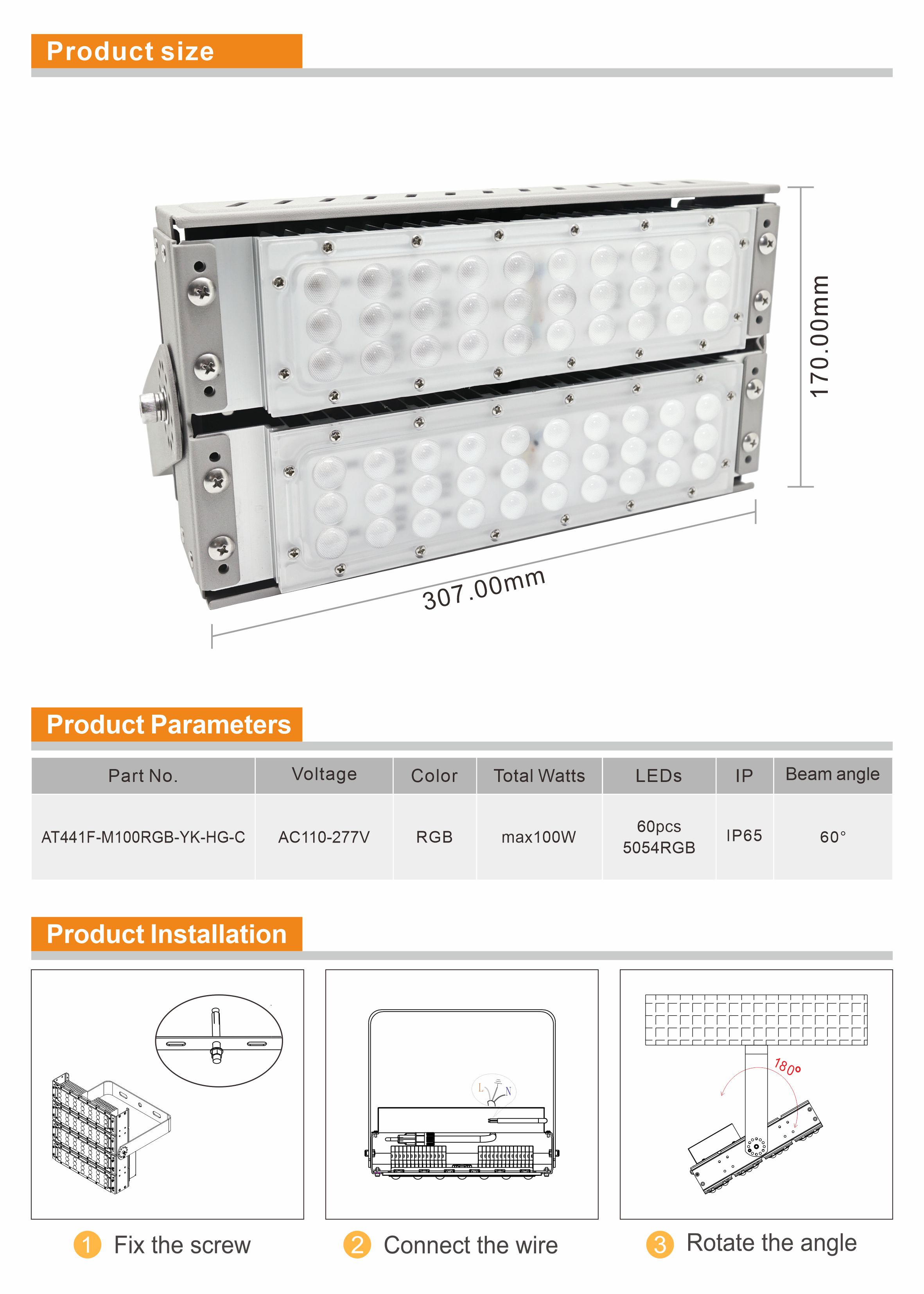 rgb flood light outdoor