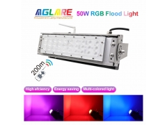 RGB Color - 50W RGB LED Flood Light IR Remote Control