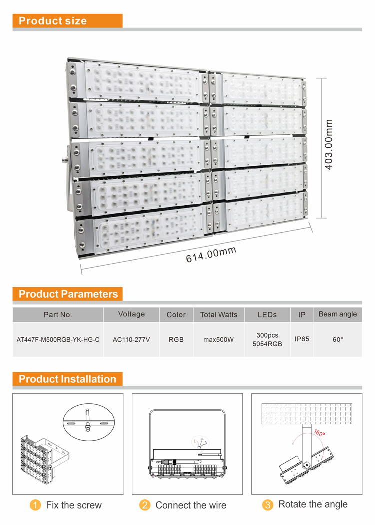 500W LED RGB Flood Light