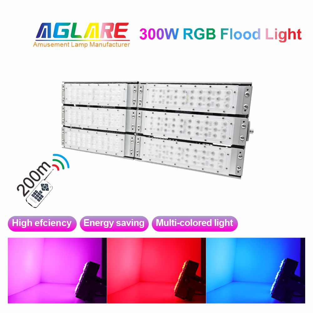 300W RGB LED Flood Light Outdoor with Remote Control